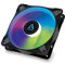 ARCTIC P14 PWM PST A-RGB - Case Fan, 140 mm PWM, Optimised for Static Pressure, Semi-Passive: 200-1900 rpm (0 rpm <5%), 5V 3 Pin A-RGB LED, Single Fan - Black