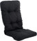PATIO Hochlehner Auflage Royal/Lena 124 x 48 cm Sitzauflage schwarz gesteppt Taschen zur Befestigung für Gestell bis 45 cm breit mit Ø 18 mm Rohrdicke