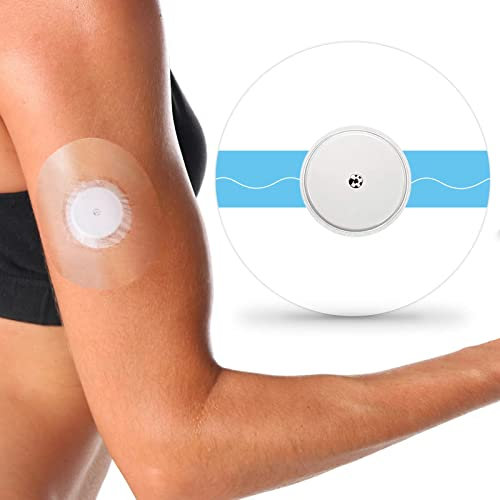 Kuruyo 60 Stück Freestyle Libre 2 Pflaster Wasserfeste Sensor Sticker,Haut-Freundlich & Aufkleber,15 Tage Klebekraft Mit Loch,Transparent CGM Tape Overpatch