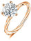 Musihy Ring Damen, Ringe Frauen Solitär Ring Zirkonring Verschlungene Ringe Zirkonia Weiß Ringgröße 54 Jahrestag Geschenk