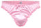 Satini Satin Frou-Frou efféminé String Tanga Caleçons Slips Culottes sous-vêtements (Rose Clair, XXL)
