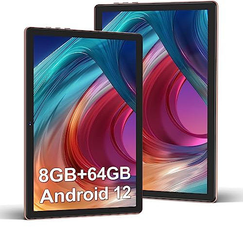 DMOAO Tablette Android 14 avec 5G Wi-FI 6, 18Go RAM + 128Go ROM(1 to Extensible), Tablette Tactile 10 Pouces avec Widevine L1, Bluetooth 5.0, 6000mAh, 8 cœurs 2.0 GHz, USB-C, Or Rose
