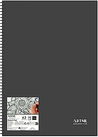 Artme Skizzenblock, A3, 30 Blatt, 160 g/m², Spiralbindung, Skizzenbuch