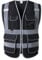 LOHASTAR Gilet antinfortunistici gilet lavoro catarifrangente alta visibilita Maglia di sicurezza per riflettente sicurezza con tasche cerniera anteriore（IT-Black01,4X-Large-5X-Large）