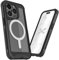 Ghostek Atomic Slim iPhone 15 Pro Case, Compatible with MagSafe Accessories, Aluminum Metal Bumper, Shockproof Drop Protection (6.1 Inch, Black)