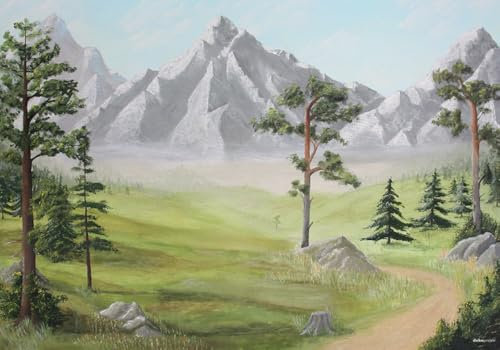 FADEDA Hintergrund Zirbe/Höhe:70 cm/handbemalt/detailgetreue Krippen Figuren - Weihnachten Tisch Dekoration Krippe Zubehör