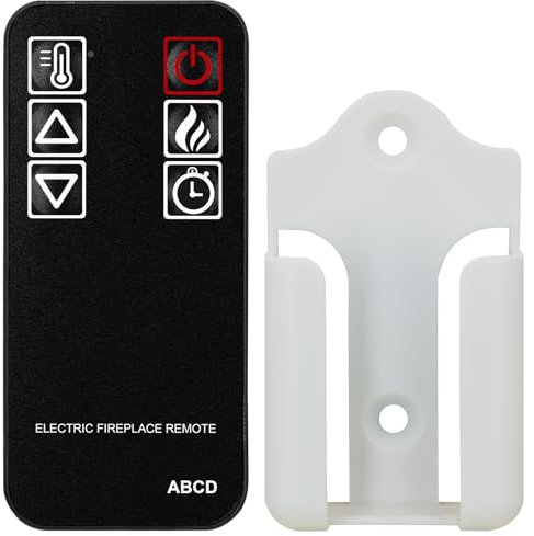 Replacement Remote Control for Whalen FP261A FP-261A FP26-1A FP26-1A-THM SF103C-23G WMFP60FH-14 Combination Electric Fireplace Heater (with Wall Mounting Bracket)