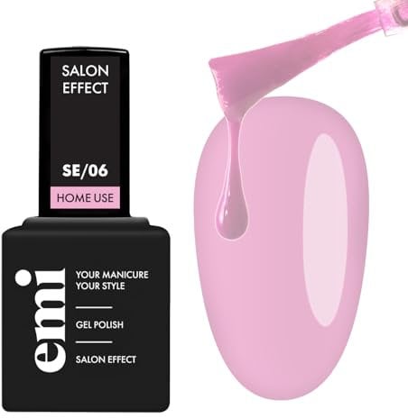 EMI Salon Effect Soft Blossom HEMA free gel polish long-lasting color home use UV/LED/CCFL lamp 9 ml (Soft Blossom)