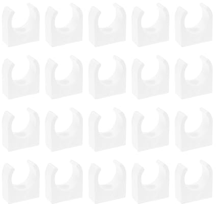 LT Easiyl Water Pipe Clamps 18mm U-Shape Clip 20pcs White