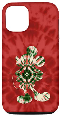 Hülle für iPhone 15 Disney Micky Maus Form Weihnachten Urlaub Tie-Dye Retro