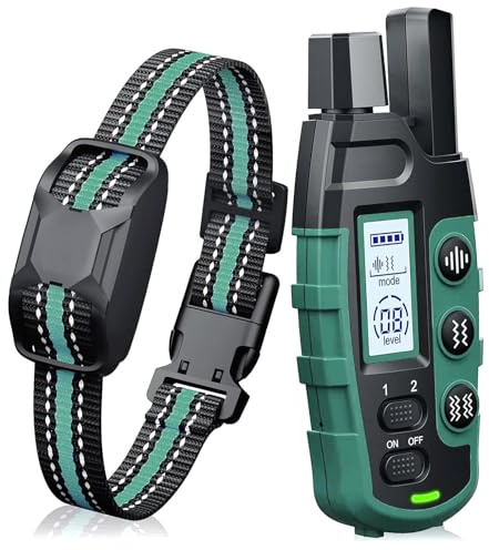 Dog Training Collar with 3300Ft Remote Range, Upgraded 3 Training Modes | Sound/Vibration/Strong Vibration,Security Lock IP67 Waterproof & Rechargeable,Anti Barking Collar for Large Medium Small Dogs