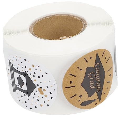 DIKACA 1 Rolle Abschlusssaison Versiegelungsaufkleber Geschenkaufkleber Abschlussaufkleber Umschlagaufkleber Geschenketikett Partyaufkleber DIY Aufkleber Dekor Kuchenbeutel