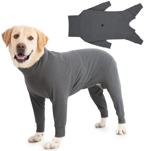 Cyponpy Warm Dog Coat with Legs Turtleneck Dog Fleece Jumper Dog Sweaters for Medium Large Dogs Winter Clothes Dog Jacket Fleece Dog Coat Cold Weather Dog Pajamas Full Body Whippet Coat Greyhound Coat