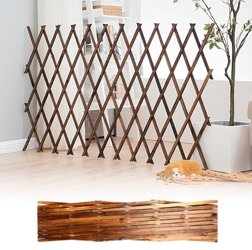 Rankgitter aus Holz für Kletterpflanzen, Unterstützung für Hecke, Zaun, mit Stahlnägeln, Kabelbindern und Haken, ideal für Haus und Garten (H44)