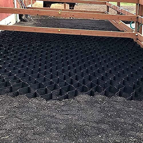 SAFWELAU Lastre Stabilizzatore Ghiaia Geogriglia Flessibile dello Dell'HDPE, Griglia Carrabile Rinforzata Antideformazione per Patii Base Tettoia Camper, Facile da Installare e Tagliare(6x10m/19.7x32.