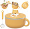 Ramen -Kocher, Instant Noodle Bowl mit Griffen 1200 ml Instant Ramen -Schüssel mit Deckel und Löffel tragbarer Mikrowellen -Safe Ramen -Kocher für Suppe, Nudeln, Knödel, Salate