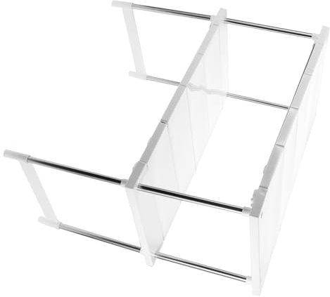 IMIKEYA Rejilla para Ollas De Acero Inoxidable Organizador De Cocina Ajustable Soporte para Horno Microondas Estante para Almacenamiento De Cocina para Encimera o Gabinete