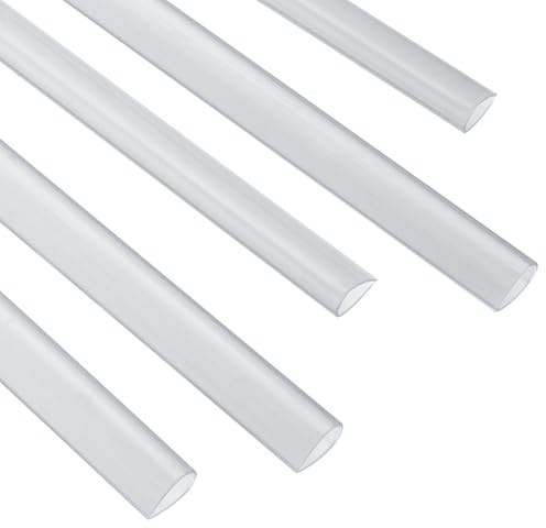 PATIKIL Barres de Reliure, 8mm Capacité de 50 Feuilles A4 Transparent 30Pcs | Capacité A4 Taille Reliure de Rapport Forme de Gouttes d'Eau de Présentation à Glissière