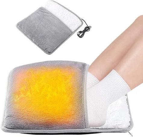 Chauffe-pieds électrique, couverture chauffante, chancelière électrique, coussin chauffant USB, chauffe-pieds douillet, coussin chauffant rapide pour pieds, dos et corps entier pour homme et femme