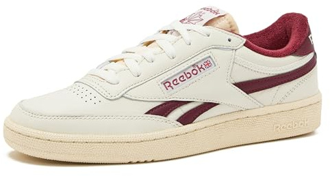 Reebok Club C Revenge Vintage-Sneaker für Erwachsene, Unisex-Erwachsene, Vintage-Kreide/Papierweiß/klassisches Burgunderrot, 37.5/38 EU