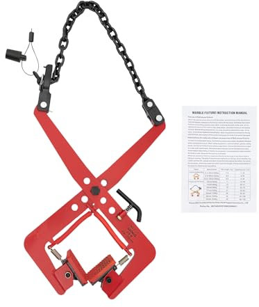 MINRS Versetzzange Bordsteinzange 500kg Hebezange Steinträger Hebevorrichtung Bordsteinträger Steingreifer Steinzange Pflastersteinzange Pflasterträger Palettenabzieher-Klemme (ROT)