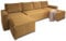 Masseno Ecksofa ASPRA mit Schlaffunktion U-Form, Sofa mit Bettkasten, Wohnzimmersofa, Couch, Soffa, Bettsofa, Couchgarnitur- Gelb, POSO 01
