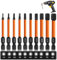 Hex Allen Key Drill Bit Set: 10 Pcs Impact Screwdriver Driver Bit Alan Keys Sets - S2 Steel 50mm Length Magnetic Allen Wrench Drills Bits Set H1.5-H8