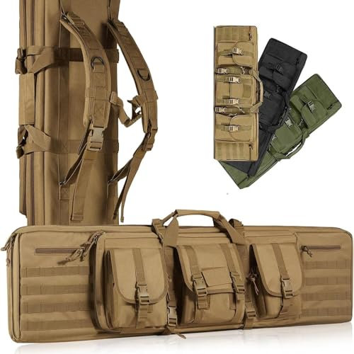 Gewehrtasche,Luftgewehr Tasche,Waffentasche Für Langwaffen,Gewehrkoffer Futteral Langwaffen Fürpistole Gewehr Range Bag für Jagd Schießstand Schusswaffentransport,Taktische (Size:118cm/46.4in,Color:b)