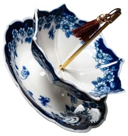 rongweiwang Decorative Tea Filter Infuser Set with Stunning Ceramic Tea Strainer Leak Prevention Creative Umbrella Infuser Well Crafted and Detailed Carvings Vivid Appearance