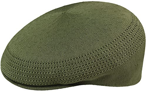 Kangol Tropic Ventair Flatcap 504 Schiebermütze Schirmmütze Herrencap Sommercap Damencap Pepe Damen/Herren - mit Schirm Frühling-Sommer - S (54-55 cm) Oliv