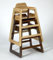 Hygieneprofi Top-Select Kinder Hochstuhl Holz - Stapelbar in Natur und Walnuss, Farbe:Walnuss