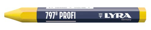 L4870007, LYRA 797® PROFI Förster- und Signierkreide (Ölbasiert) für wetterfeste Markierungen, Box mit 12 gelben Kreiden