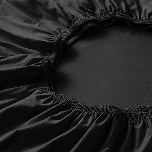 ESTELLA Spannbetttuch Zwirnjersey | schwarz