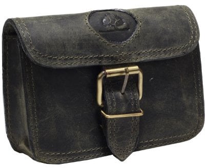 Greenburry Vintage Gürtelbörse Leder Gürteltasche grün | 14 x 10 x 3,5 cm