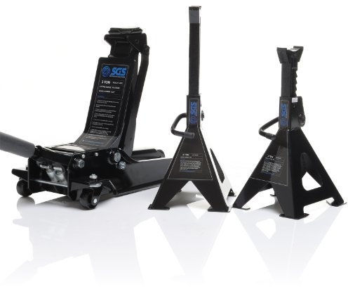 SGS 3 Tonne Low Profile Heavy Duty Garage Trolley Jack | 12 Tonne Ratchet Axle Stands