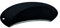 Manufacturer 1640.n Lime à ongles saphir, forme goulotte arrondie, manche noir 8 cm.