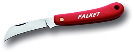 FALKET 810 Coltello innesto hobby,lama curva,manico plastica