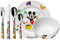 WMF Disney Mickey Mouse - Vajilla para niños 6 piezas, incluye plato, cuenco y cubertería (tenedor, cuchillo de mesa, cuchara y cuchara pequeña) (WMF Kids infantil)
