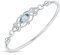 DTPsilver -Damen Armreif/Armbänder 925 Sterling Silber - Keltische Dreifaltigkeitsknoten - keltischen Kollektion - Blautopas