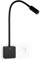 ENUOTEK Lampara de Lectura de Pared Foco LED Flexible, Noche Aplique Negro LED Regulable para Lectura en Dormitorio Interiore con Enchufe y Interruptor Tactil, 3W 280Lm Iluminacion Luz Neutra 4000K