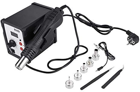 858D 700W Stazione di Saldatura di LED Digitale a Saldare Stazione di Rilavorazione a Saldare Pistola Ad Aria Calda SMD Rework Station con Display LED