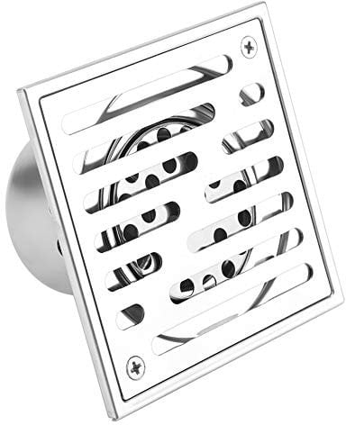 Fdit Duschablauf Badablauf Bodenablauf Edelstahl 110 * 110mm MEHRWEG VERPACKUNG Socialme-eu