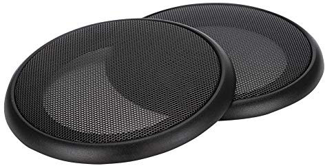 2 Piezas Parrillas de Altavoces 4 Pulgadas de Audio de Metal Subwoofer Cubiertas de Altavoces Cubierta Protectora de Malla de círculo Decorativo para Altavoces pequeños/para automóvil(Negro + Negro)