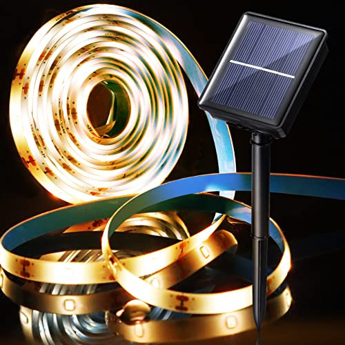 AOZBZ Tira de luz solar, cadena de luces led para exterior, impermeable y flexible, 3 m, 90 luces led de ambiente, iluminación para jardín, patio, fiestas y decoración de Navidad