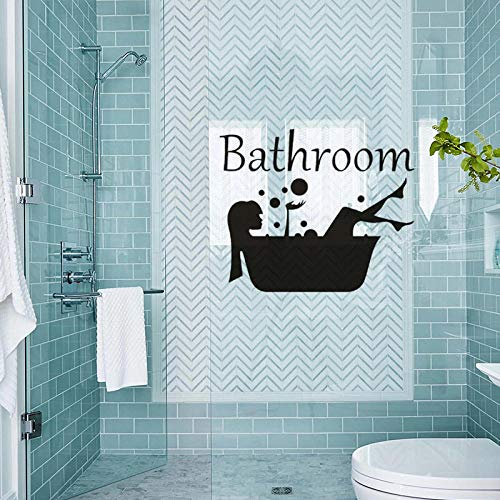 Onlymygod bellezza doccia pittura decorativa porta del bagno e parete della finestra 46x53 cm