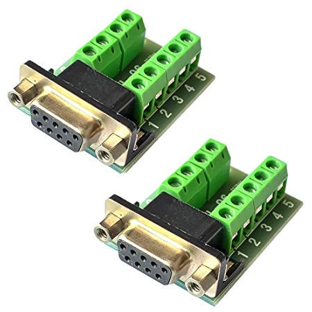 Hailege 2pcs DB9 Adaptador Hembra RS232 al Terminal RS232 Serial al Terminal DB9 Adaptador de Conector Convertir