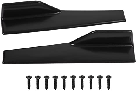 minigonne universali auto + Splitter minigonne laterali | 2 pezzi Auto Universale Nero lucido Gonna laterale Rocker Splitter Winglet Ali Diffusore Canard
