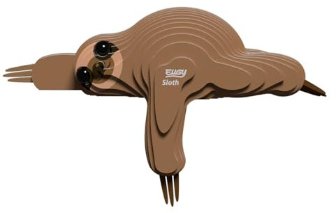Eugy Faultier 3D Puzzle, 23 Stück Umweltfreundliches Lernspielzeug Puzzles für Jungen, Mädchen & Kinder ab 6 Jahren