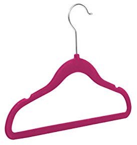 RSR Hangers Kinderkleiderbügel Samt (Pink, 50)