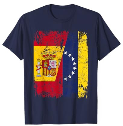 VENEZUELA ESPAÑA BANDERA de la AMISTAD VENEZUELA Camiseta